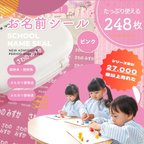 作品《2024年 新入学割り》累計27,000枚以上売れた！送料無料★お名前シール×248枚 ピンク｜オリジナル作成｜ノンアイロン｜カット済み｜高品質フルカラー｜超防水・防滴 食洗器OK！【S102】