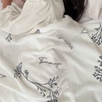 作品名入れ ブランケット / Flower / 出産祝い blanket