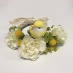 作品ちょこんと花冠〜小鳥さんといっしょ〜（うさぎさん・他ペット用）・Flower Crown