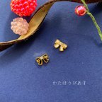 作品小ぶりなリボンピアス/サージカルステンレス/片耳/