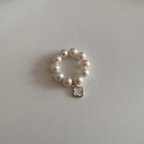 作品pukkuri pearl flower ring