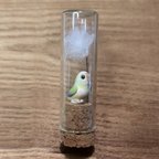 作品綿毛とウロコインコのフィギュア