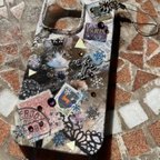 作品【Sold Out】iPhone13Pro用カバー 蓄光「猫と王冠シリーズ・ATUKO」ストラップ付き