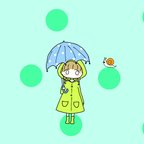 作品雨の日のポストカード