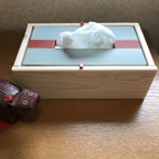 作品ティッシュbox　小さいサイズのティッシュbox　木製　箱なしティッシュの収納