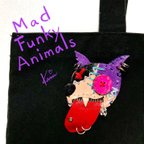 作品Mad Funky Animals  おおかみ　レザーブローチ