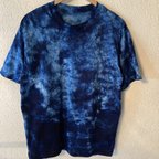 作品天然藍染　カジュアルTシャツ男性用半袖L