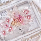 作品（A）桜と蝶のバレッタ（hair ornaments of  butterfly〜cherryblossom〜）