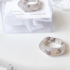 作品【リング】tiara ring ほうじ茶