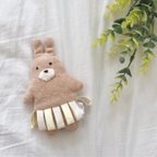 作品【オーガニックコットン】野ウサギさんのバレリーナ　　ベビー　おもちゃ　ガラガラ　ラトル