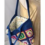 作品Peony tote (blue)