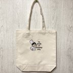 作品シェフのイラスト刺繍入りトートバッグ