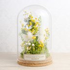 作品ミモザの花束_大型作品《プリザーブド苔テラリウム》