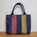 作品【セール30%OFF】畳のヘリ バッグ<特別仕立てのため一点もの>  （手提げ）色：ローズ・紺・びわいろ　No.161