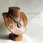 作品Garden quartz × Rainbow moonstone. necklace