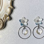 作品白青の花 イヤリング/ピアス