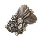 作品80s Vintage Silver Tone Flower Motif Brooch