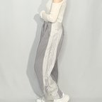 作品かわいすぎないかわいいパンツ ✧⋆꙳ ‧₊˚ 【isolv ྀིྀིtion】 four line pants ‧₊˚ gray［24SS-PTGY］