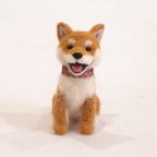 作品羊毛フェルトの母の日ギフト　笑顔の柴犬