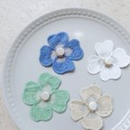 作品【Fiore】大ぶりレースフラワーピアス/イヤリング