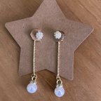 作品【2wayピアス】　ピアス　アクセサリー　パール　2wayピアス   イヤージャケット　ゆらゆら揺れる　結婚式　入学式　卒業式　冠婚葬祭　小さめ　プレゼント　ギフト　可愛い　