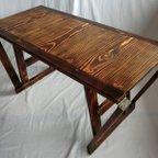 作品木製レトロ風 コンパクトローテーブル