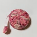 作品手編みロータリーメジャーカバー  メジャー付き  コットン糸使用  みっちゃん様 ご注文品 