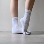 作品クルーソックス　白　ホワイト　スポーツ　ダンスソックス　バレエソックス　足が疲れない　厚手　通気性