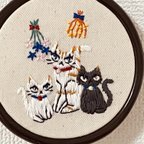 作品刺繍枠飾り　CATS