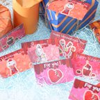 作品いろんなピンク♡バレンタインメッセージカード10枚セット
