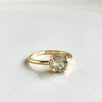 作品グリーンアメジストのリング　Minette☆ RING054   ❤︎  天然石  ❤︎  フリーサイズ 指輪