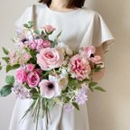 作品アネモネラベンダーピンクブーケ artificialflowers wedding bouquet
