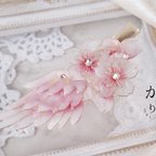 作品（A）桜咲く翼のヘアクリップ（hair ornaments of wing〜cherryblossom〜）