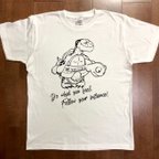 作品Ｍサイズ新品 タートルモンスター   Ｔシャツ  シルクスクリーン ハンドメイド