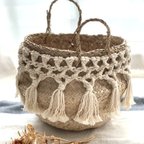 作品macrame シーグラスbag