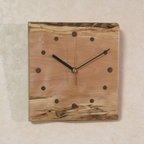 作品縁起の良い木【オノオレカンバ】　木製時計⑤（掛け時計）