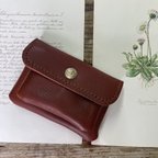 作品mare-mini-wallet：ブラウン（イタリアンレザーミニ革財布）受注製作