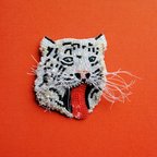 作品動物のビーズ刺繍ブローチ！