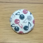 作品3色音符の刺繍ブローチ❮ピンク❯