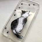 作品スマホケース 猫 黒ブチ