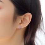 作品手染め　pierced earrings 釦　12柄　茜　秋色　和柄