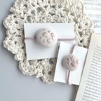 作品さくらの刺繍のヘアゴム