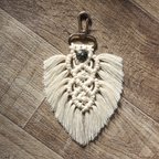 作品【受注生産】macrame feather keyring