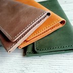作品薄くスマートな長財布　全8色　スリムなレザーウォレット　シンプルな長財布