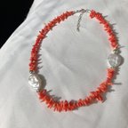 作品coral Amulet necklace