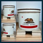 作品リメイクペール缶『カリフォルニアベア』 鉢入れ プランター 多肉植物 ゴミ箱