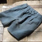 作品リラックスワンタックショートパンツ　メンズ　ユニセックス　ハーフパンツ　日本製　size3(Lサイズ)