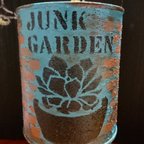 作品リメ缶JUNK GARDEN(汚し系)