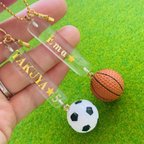 作品【名入れオーダー】バスケ、サッカー　キーホルダー