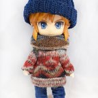 作品オビツ11　ノルディック柄ハイネックカットソー＆ズボンセット　ねんどろいどどーるサイズ服